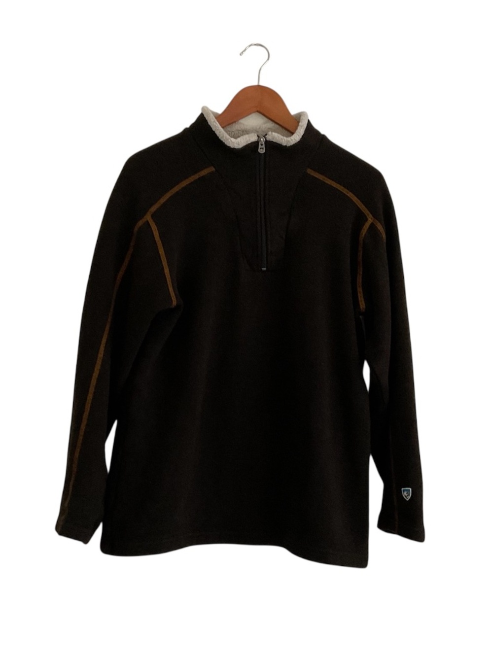 KÜHL Men’s Alfpaca Fleece 1/4 Zip Pullover Sz M Brown Gorpcore Hiking Cabincore